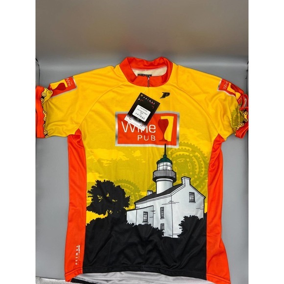 NWT Men's Primal-Wear Sport Cut Cycle Jersey XL The Wine Pub LightHouse Full Zip - Picture 5 of 9
